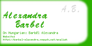 alexandra barbel business card